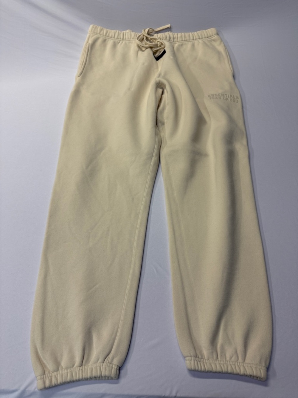 Essentials Cream Fleece Joggers